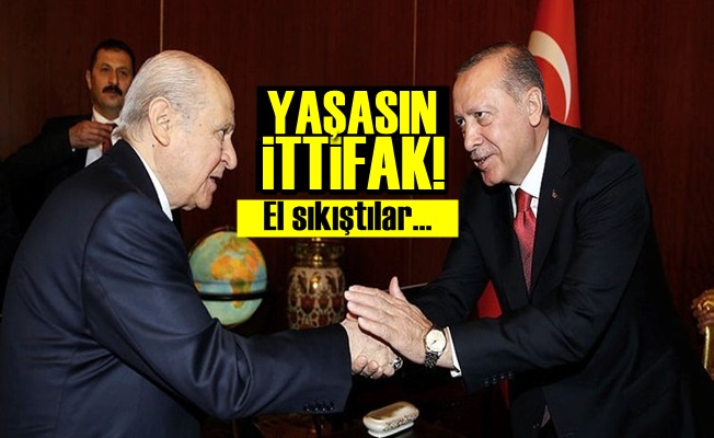 'ERDOĞAN-BAHÇELİ EL SIKIŞTI'