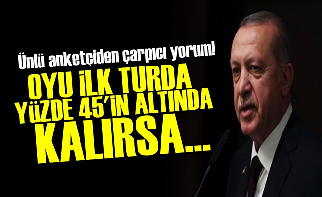 'ERDOĞAN İLK TURDA YÜZDE 45 ALAMAZSA…'