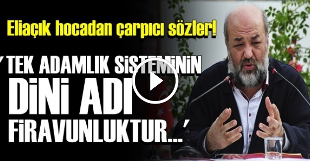 'TEK ADAMLIĞIN DİNİ ADI; FİRAVUNLUKTUR'