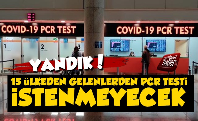 15 Ülkeden Gelenlerden PCR Testi İstenmeyecek