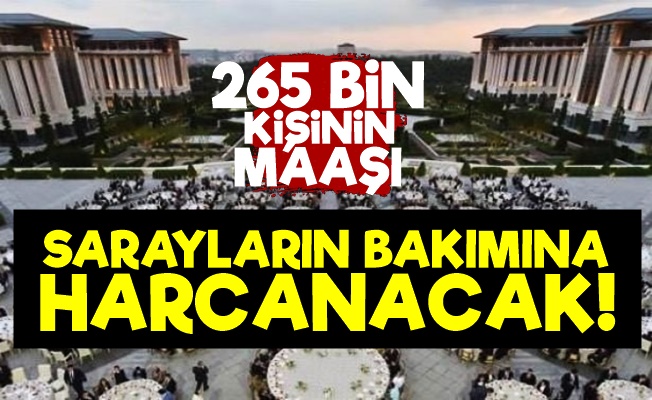 265 Bin Kişinin Maaşı Sarayların Bakımına Harcanacak!