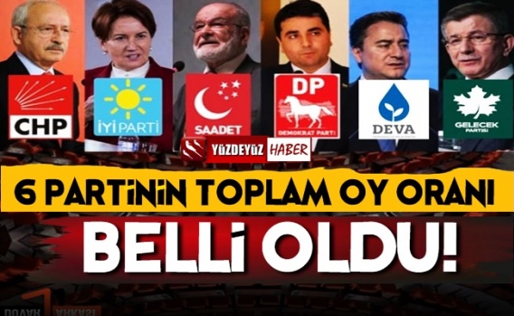 6 Partinin Toplam Oy Oranı Belli Oldu, İşte Rakamlar!