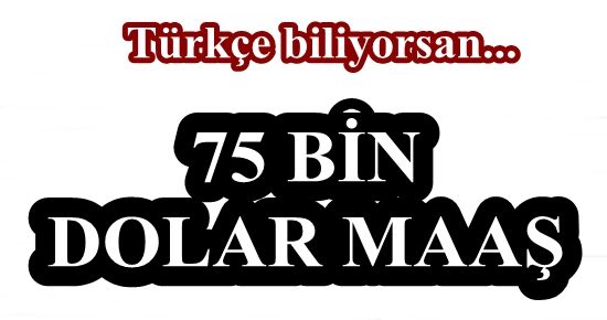 75 BİN DOLAR MAAŞ İLE TÜRKÇE BİLEN AJAN…