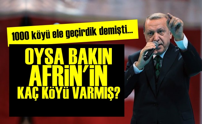 AFRİN'İN KÖY SAYISI BELLİ OLDU!