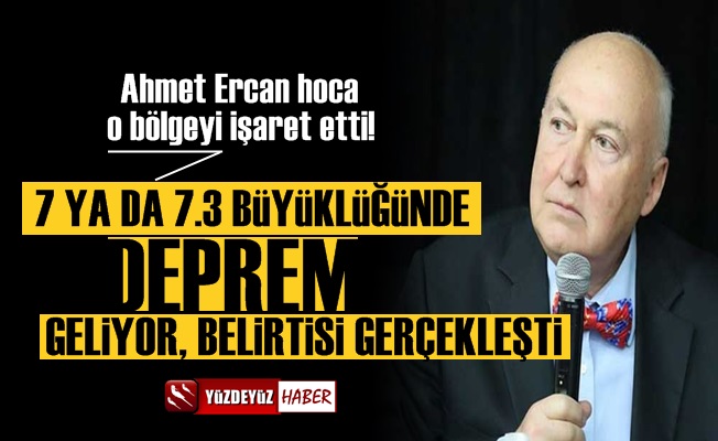 Ahmet Ercan'dan o bölge için bir 7'lik deprem uyarısı daha