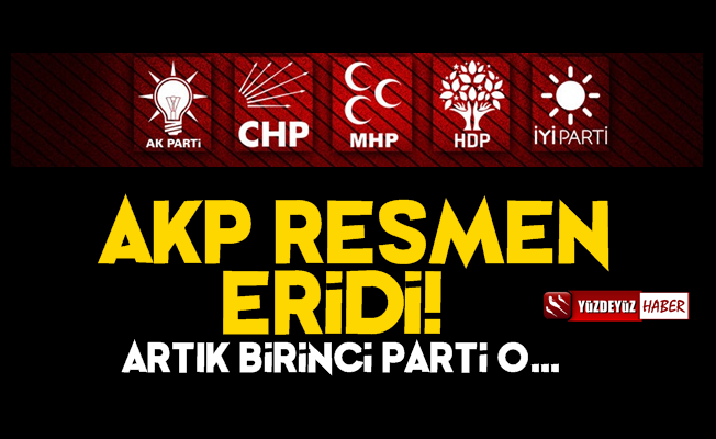 AKP Resmen Eridi, Artık Birinci Parti O…