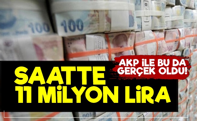 AKP Sayesinde Saatte 11 Milyon Lira Ödüyoruz!