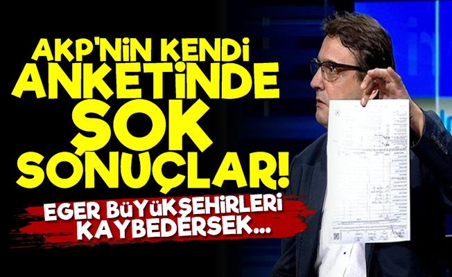 AKP'ye Kendi Anketinde Büyük Şok!
