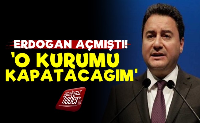 Ali Babacan: O Kurumu Kapatacağım…