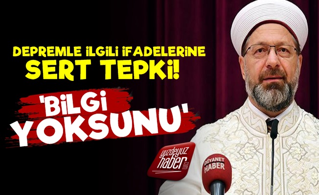 Ali Erbaş'ın Deprem Sözlerine Zehir Zemberek Tepki!