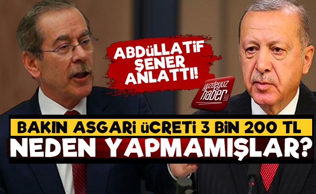 Bakın Asgari Ücreti Neden 3 Bin 200 TL Yapmamışlar?