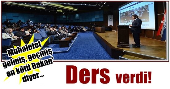 DAVUTOĞLU DERS VERDİ…