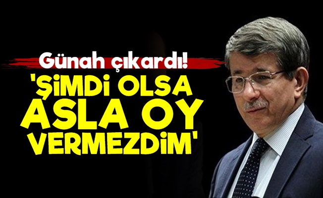 Davutoğlu Günah Çıkardı!