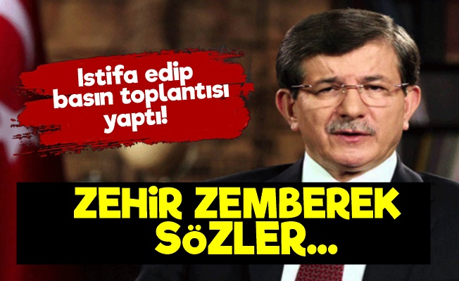 Davutoğlu'ndan Zehir Zemberek Sözler!