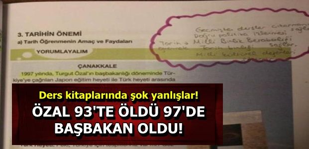 DERS KİTAPLARINDA VAHİM DURUM…