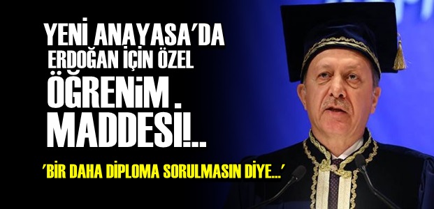 DİPLOMA SORUNU DA YENİ ANAYASA'DA…