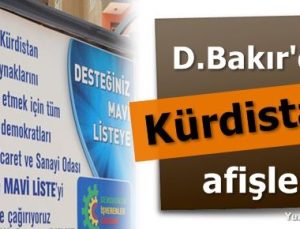 DİYARBAKIR’DA KÜRDİSTAN AFİŞLERİ…