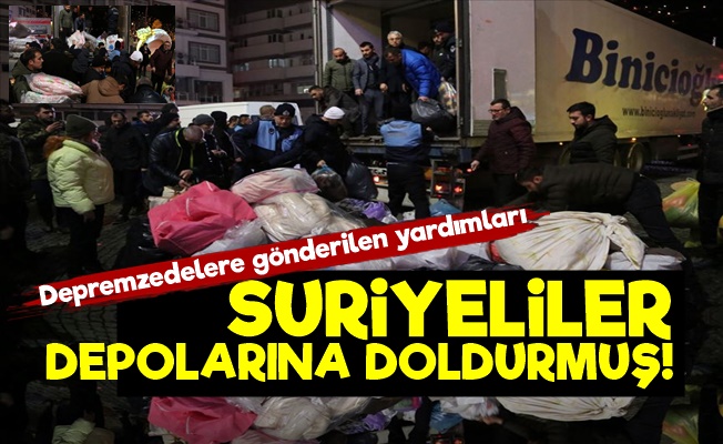 Elazığ'a Giden Yardımları Suriyeliler Depolamış!