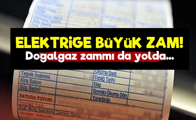 Elektriğe İnanılmaz Zam!