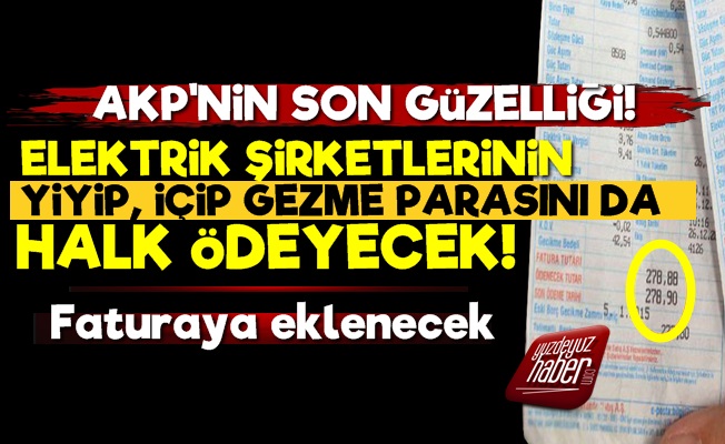 Elektrik Şirketleri Yiyip, İçip Gezecek Parasını Vatandaş Ödeyecek!