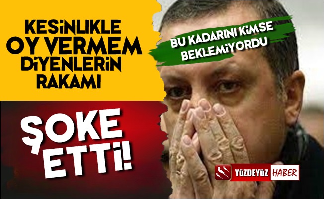 Erdoğan'a Bir Daha Oy Vermem Diyenlerin Sayısı Rekor Yaptı!