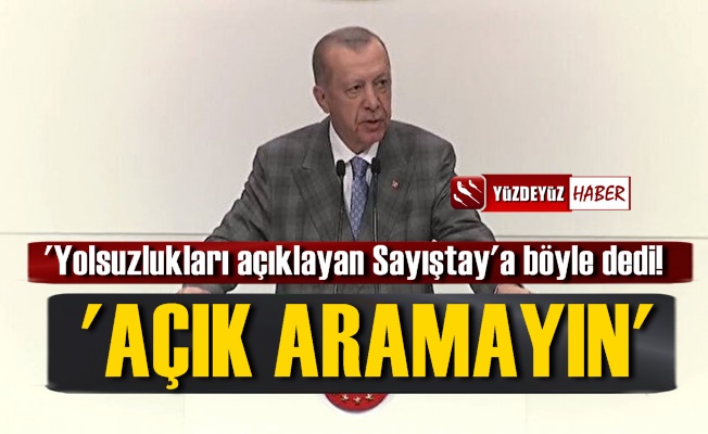 Erdoğan'dan Sayıştay'a: Açık Aramayın…