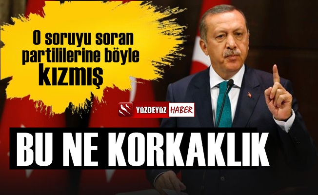 Erdoğan'ı Çıldırtan Soru: Ne Diyorsunuz, Bu Ne Korkaklık