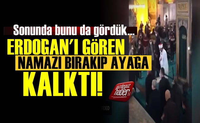 Erdoğan'I Gören Namazı Bırakıp Ayağa Kalktı!