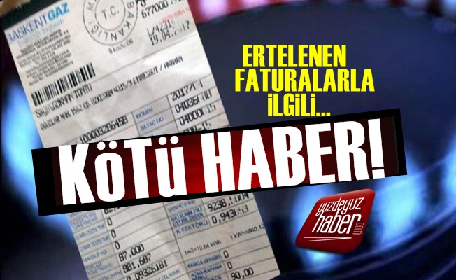 Faturalarla İlgili Kötü Haber!