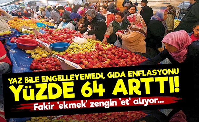 Gıda Enflasyonu Yüzde 64 Arttı!