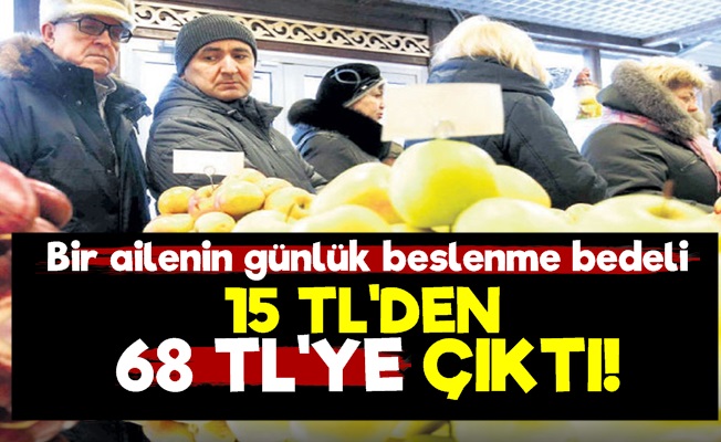 Günlük Beslenme Bedeli 68 TL'ye Çıktı!