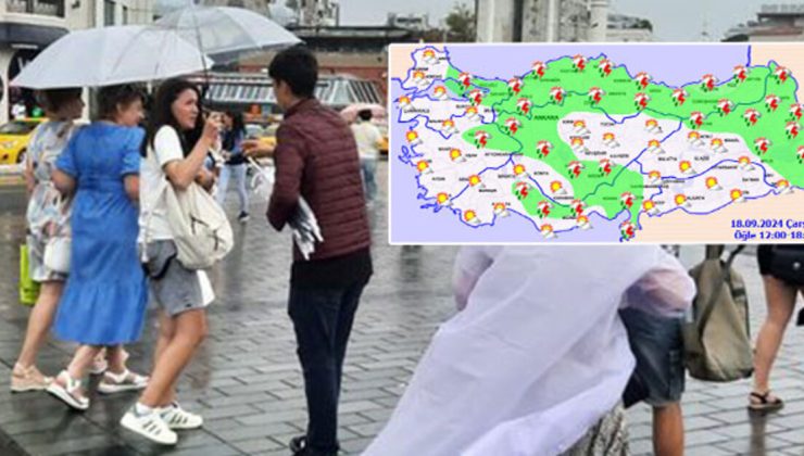 Hava durumu İstanbul | Meteoroloji’den kritik uyarı! 6 bölgede sağanak