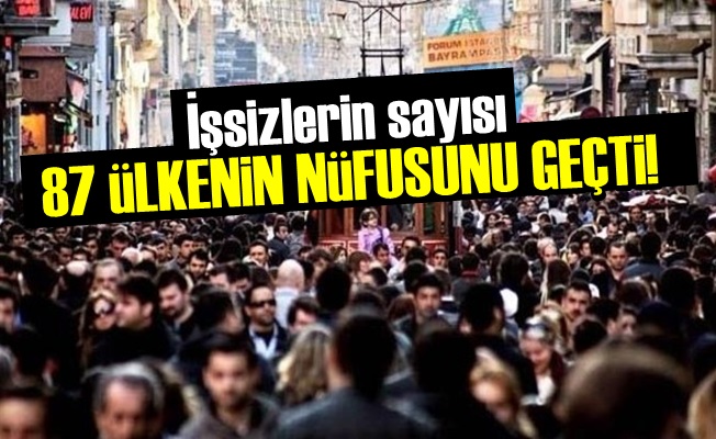 İŞSİZLİK ORDUSU 87 ÜLKENİN NÜFUSUNU GEÇTİ!