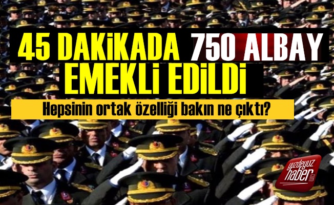 İşte 45 Dakikada Emekli Edilen 750 Albay'ın Ortak Özellikleri