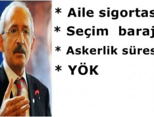 İŞTE CHP’NİN SEÇİM VAATLERİ…