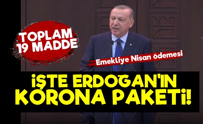 İşte Erdoğan'ın 19 Maddelik Korona Paketi!