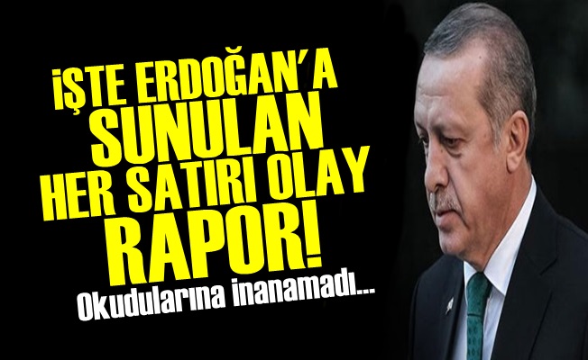 İŞTE ERDOĞAN'A SUNULAN OLAY RAPOR!