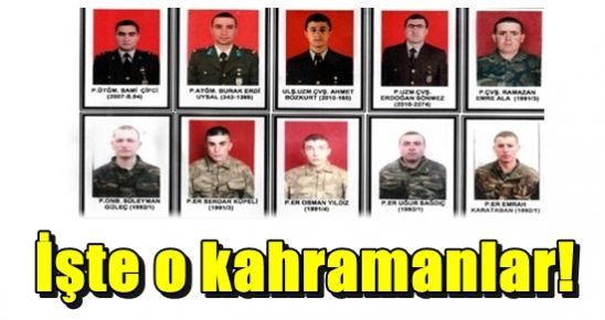 İŞTE O KAHRAMANLAR…