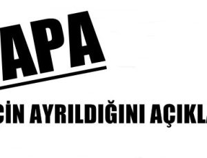 İŞTE PAPA’NIN AYRILIK NEDENİ.. KENDİSİ AÇIKLADI!