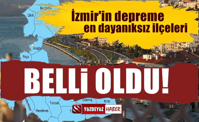 İzmir'in depreme en dayanıksız ilçeleri belli oldu