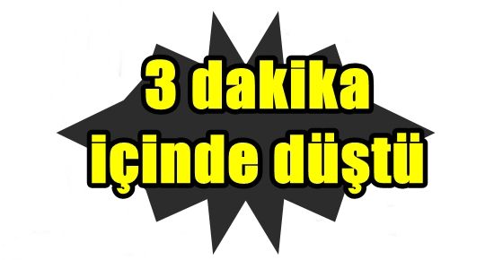 KALKIŞTAN HEMEN SONRA DÜŞTÜ