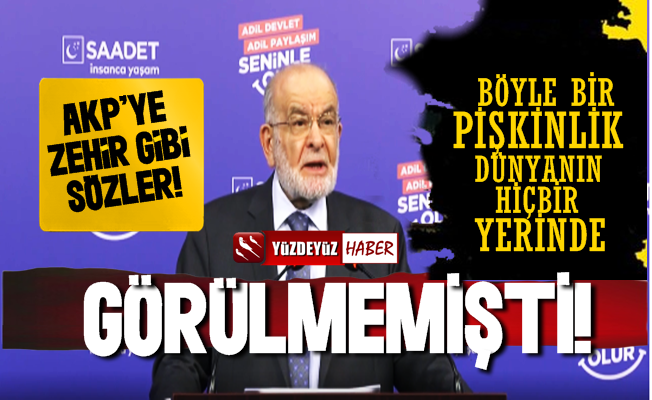 Karamollaoğlu: Böyle Bir Pişkinlin Dünyada Görülmemişti