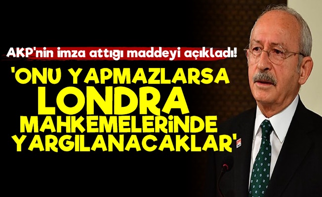 Kılıçdaroğlu Gizli Sözleşmedeki O Maddeyi Açıkladı!