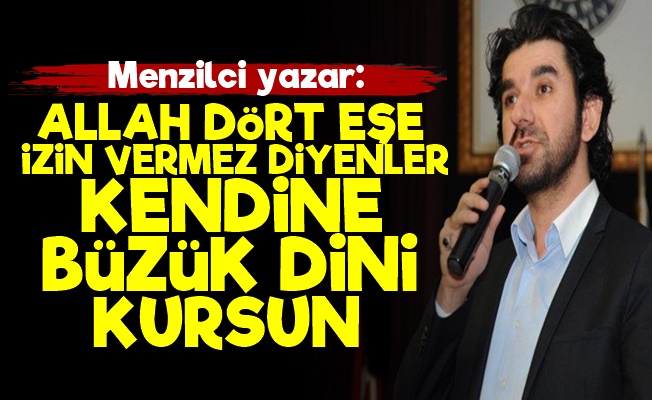 Menzilci Yazar: Kendinize Büzük Dini Kurun