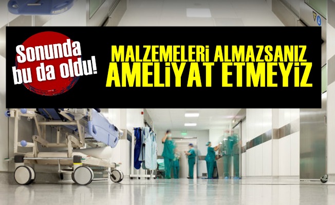 Mersin'de Sağlık Skandalı! Malzemeleri Alın…