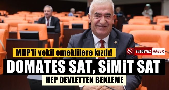 MHP'li Vekil, emeklilere kızdı: Domates satın, simit satın