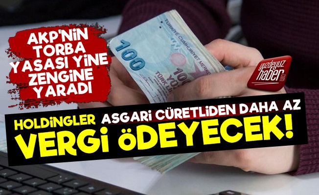 Pes! Holdingler Asgari Ücretliden Az Vergi Ödeyecek