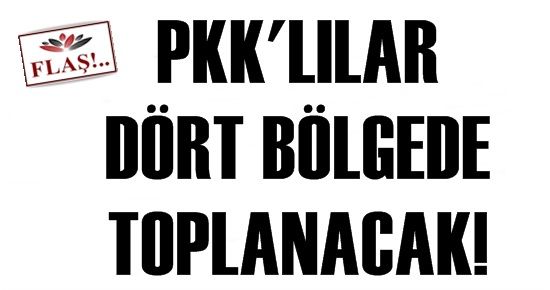 PKK’LILAR 4 BÖLGEDE TOPLANACAK