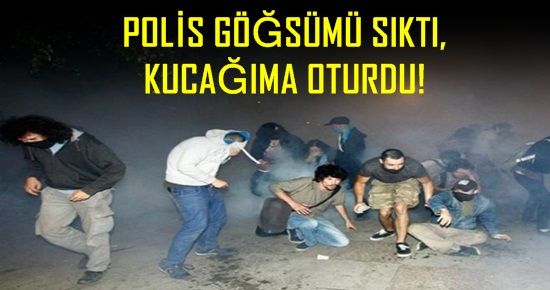 POLİS GÖĞSÜMÜ SIKTI, KUCAĞIMA OTURDU