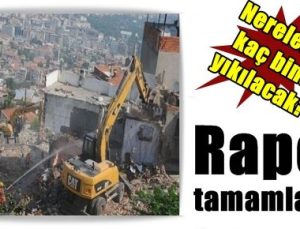 RAPOR TAMAMLANDI.. İŞTE RİSKLİ YERLER!